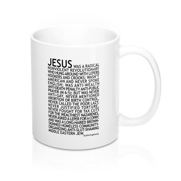 LookHUMAN Ah, Men Gay Jesus Mug White 15 Ounce Ceramic Coffee Mug